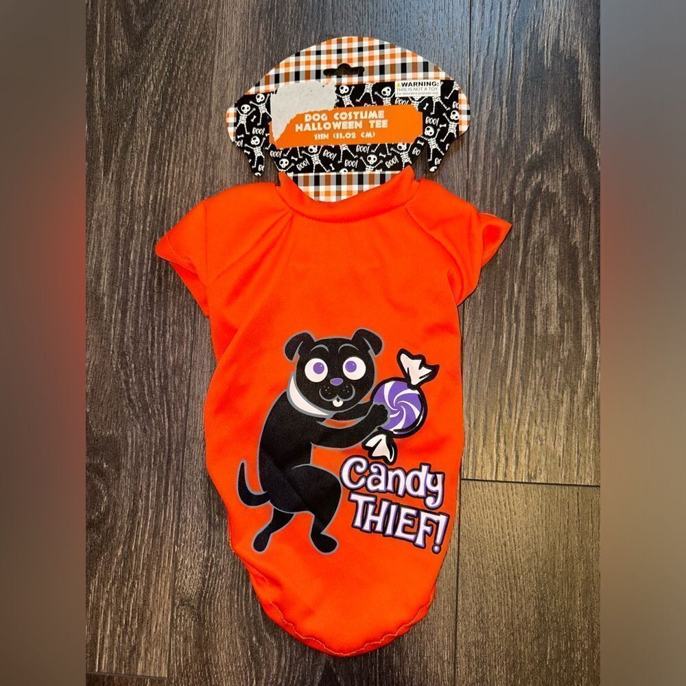 NWT (13in) Halloween Costume for Dogs "Candy Thief" Tee